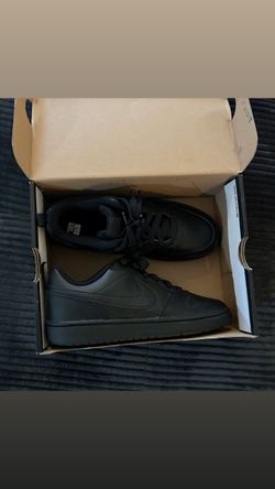 Nike Court Borough Low 2 Black Size 5.5Y