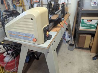 Ridgid wood lathe, no rust plus accessories