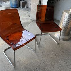 Transparent Chairs-Set Of 2 
