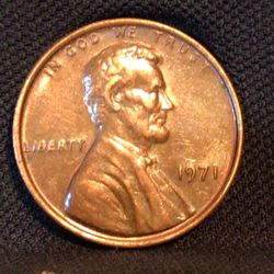 1971 Lincoln One Cent Penny Doubled 