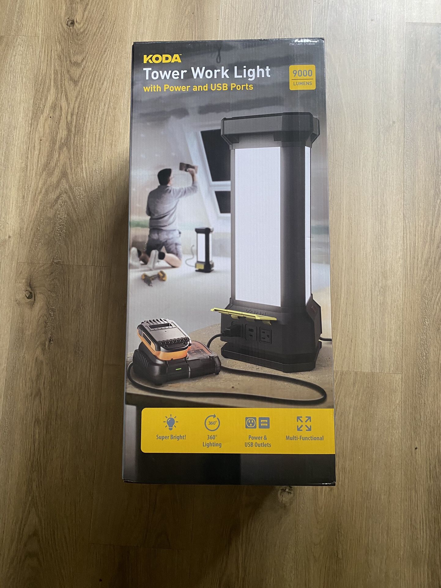 New Koda 9000 Lumens LED Work Light With USB Port Charger