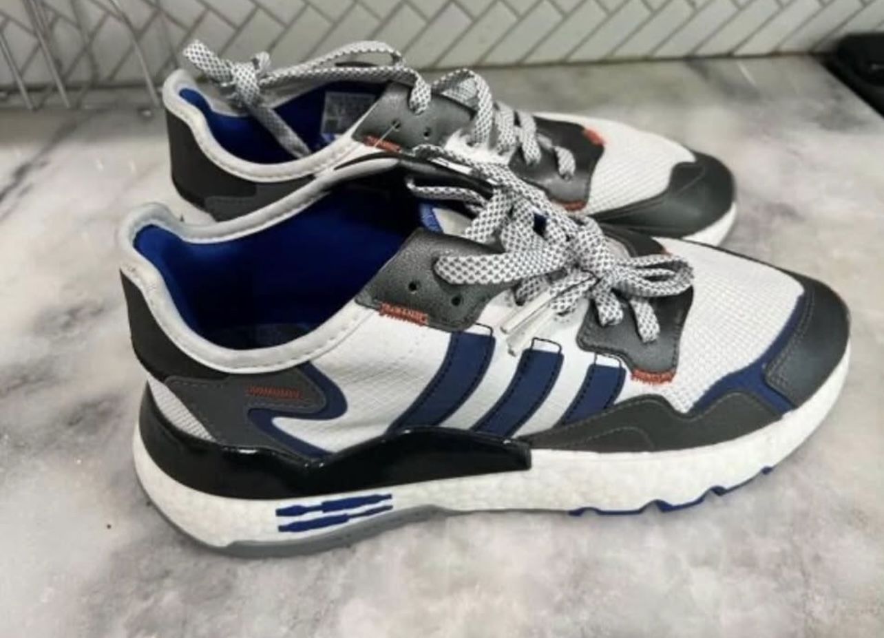 Adidas Nite Jogger Star Wars R2D2 Shoes White Blue FV8040 Size 12
