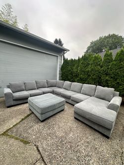 Ashley’s U-Shaped Sectional Couch with Ottoman