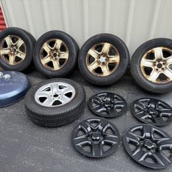 5x114 Wheels and Tires 5 of them in total Want gone clearing out storage 