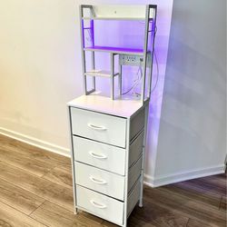 Nightstand | Noghtstand with lights & charger outlets