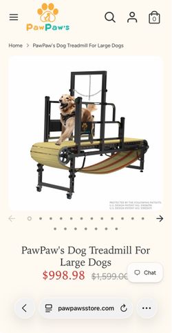 PawPaw's Non-Electric Dog Treadmill, Large: Fully Assembled, Excellent Condition