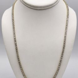 10kt Gold 6cttw Diamond Tennis Necklace 23G 22" 