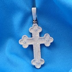 Moissanite Cross Pendant