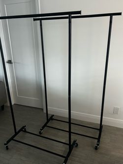 2 clothing racks