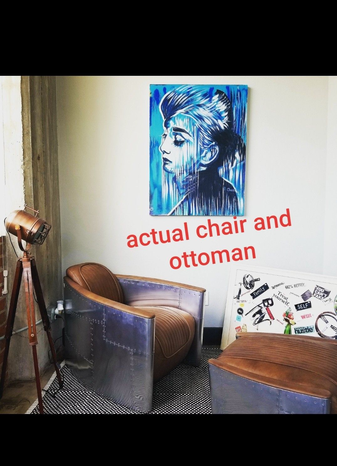 Aviator Chair, RH, Restoration Hardware, chair and ottoman