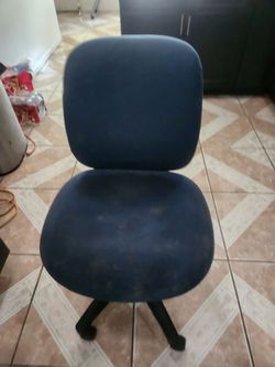 Blue office chair