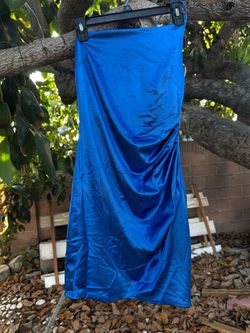 Royal Blue Satin Slip Dress Size M