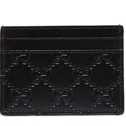 Gucci Gg Embossed Leather Card Holder in Black / Lyst