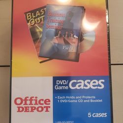 Office Depot - DVD / Game Cases (5 Ea) - Plastic - Item# 360-892