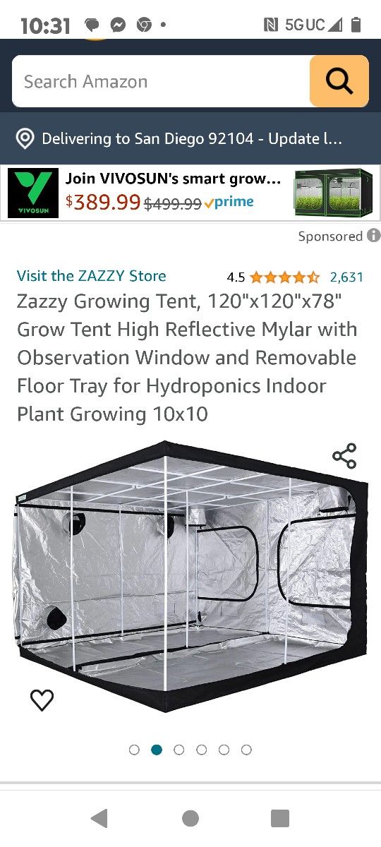 Zazzy 10x10 Grow Tent 