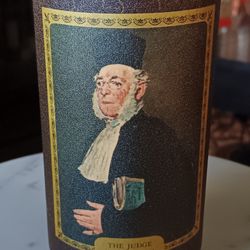 Jim Beam "The Judge" Highball Crackled Finish Glass From The 1969 Series.