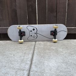 Skateboard with Painted Controller Design – $15 OBO