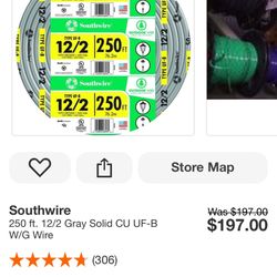 Southwire 250 ft. 12/2 Gray Solid CU UF-B