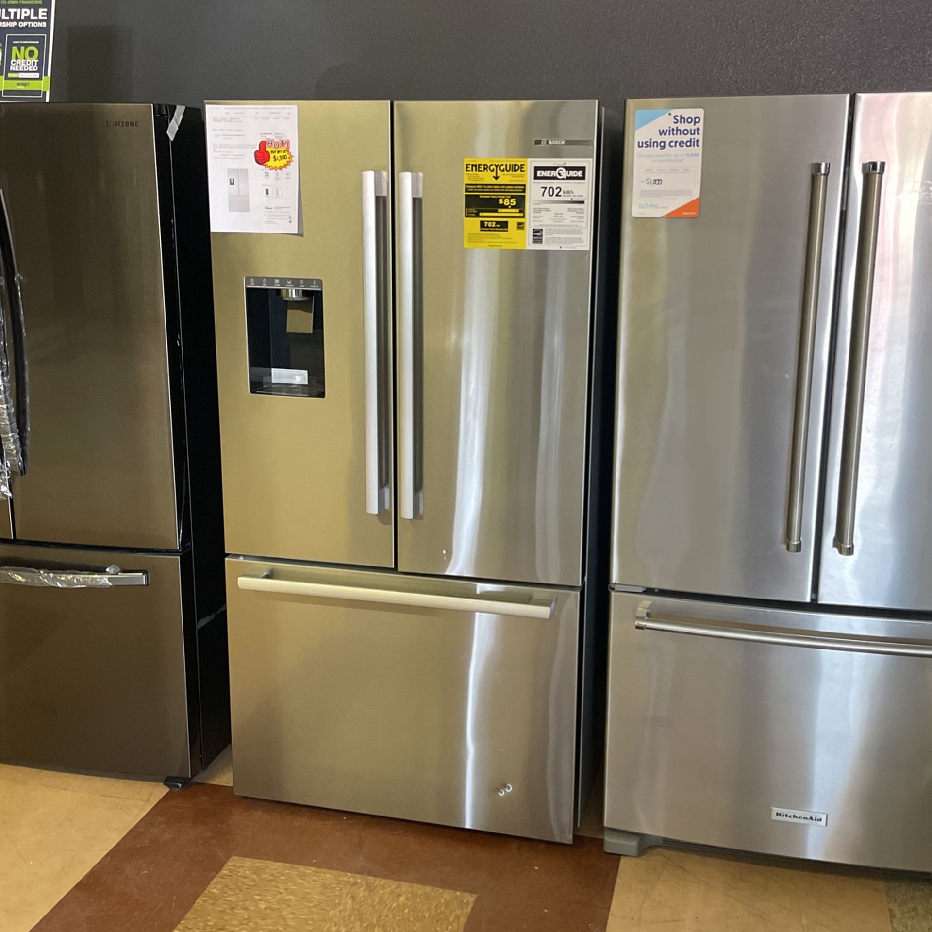 Bosch Stainless Steel French Door Refrigerator With Water And Ice Dispenser👋👋👋