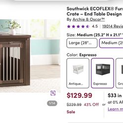 2-Medium Sized Pet Bed/Crates bought from Wayfair ( best offer )