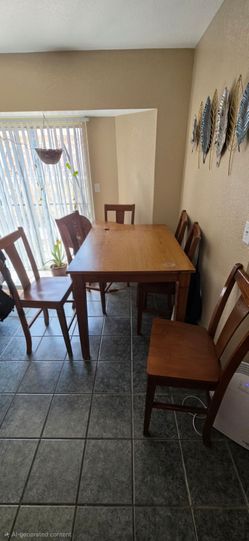 Dinner table set 6 chairs