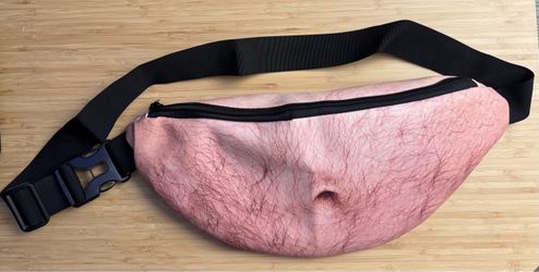 Fanny pack waist bag with zipper and strap