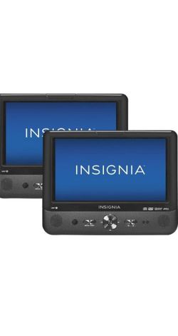 Insignia 9" Dual Screen Dual Disc Portable DVD Players
