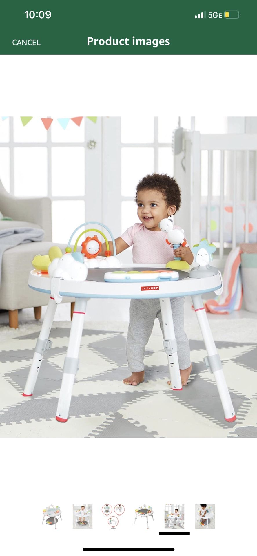 Skip Hop Baby Activity Center: Interactive Play Center with 3 Stage Grow with Me Functionality, 4mo+, Silver Lining Cloud Baby toys