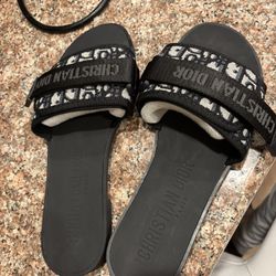 Christian Dior Black Slides –size 8.5 women