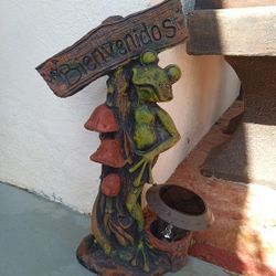 New Welcome Frog Statue Decoration For Doorway 