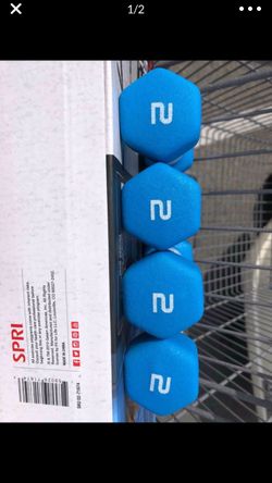 New 2 lb paired dumbbell, blue