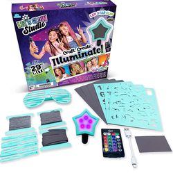 Let's Glow Studio -DIY Arts And Crafts Glow Kit , Include 16 Color LED Lights, Remote Control And Accessories