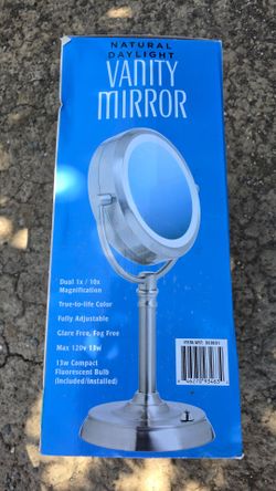 Mirror with led natural light