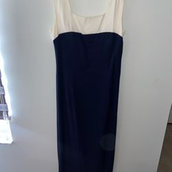 Dark Blue/White Gown