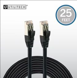 UT 25FT CAT6A BLACK PATCH CABLE