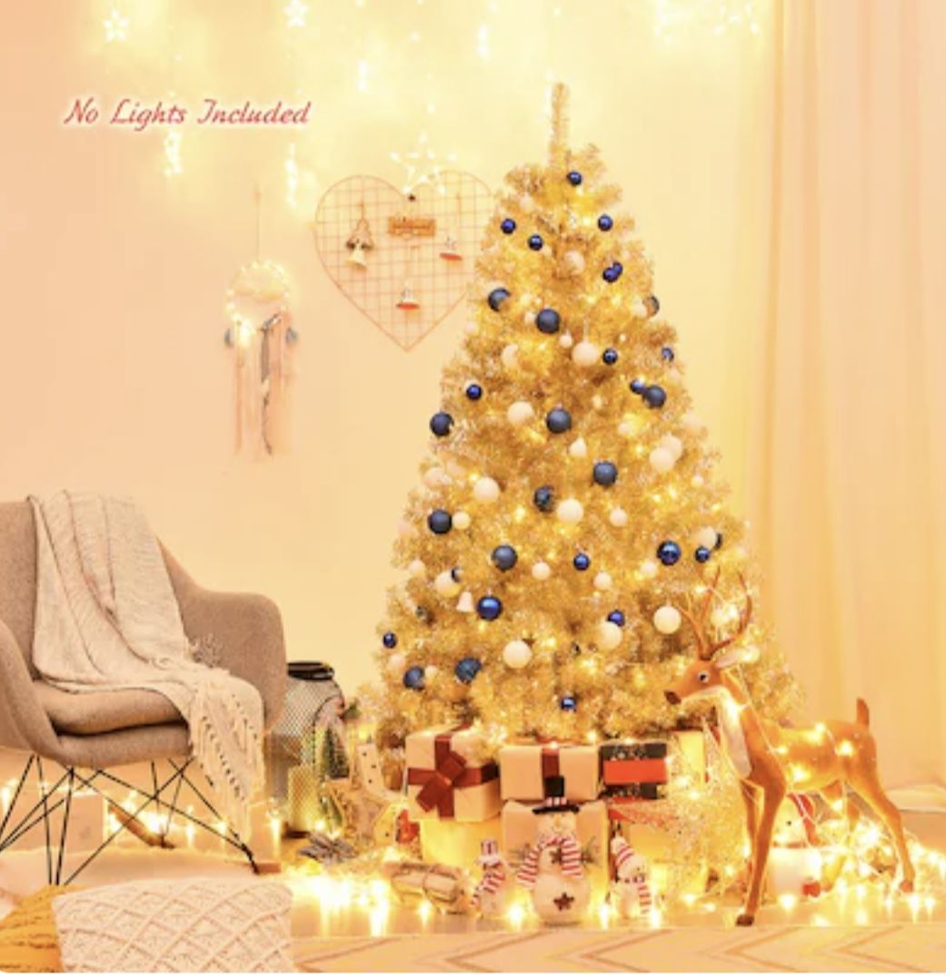 6 ft Gold Artificial Christmas Tree