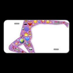 License Plate Novelty Car Front Dancer Prance Emoji Performance