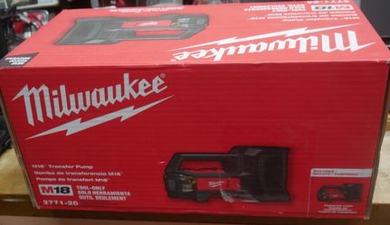 Milwaukee 2771-20 M18 Cordless Transfer Pump - Bare Tool NEW . F(contact info removed)9.