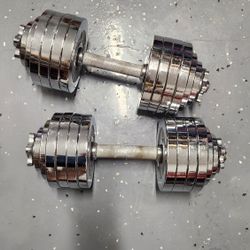 Adjustable Dumbbells 105 Lb Total Weight 