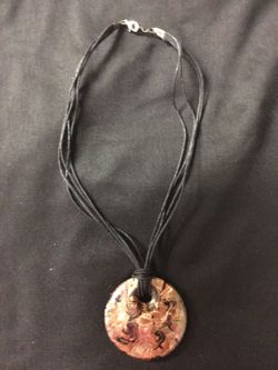 Unique Beautiful Glass Stone Multistrap Corded Necklace