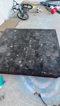 Marble table with 6 chairs