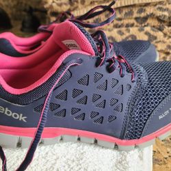 Reebok Safety Alloy Toe Work Shoes Sz 7 W Sublite And Supercute 