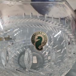Waterford Fleurology Meg Rose  Bowl Vase Cut Crystal