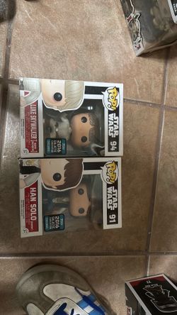 Star Wars Galactic Convention Exclusive Funko Pops - Han Solo & Luke Skywalker - $35 OBO