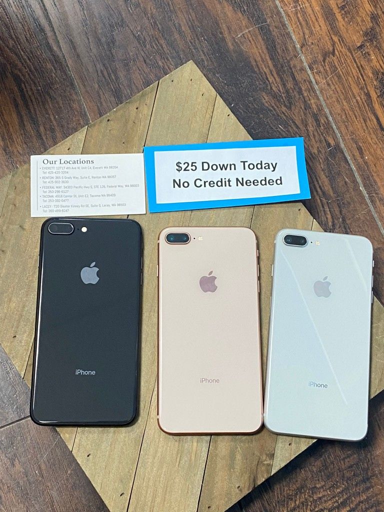Apple IPhone 8 Plus - PAYMENTS AVAILABLE With $25 DOWN