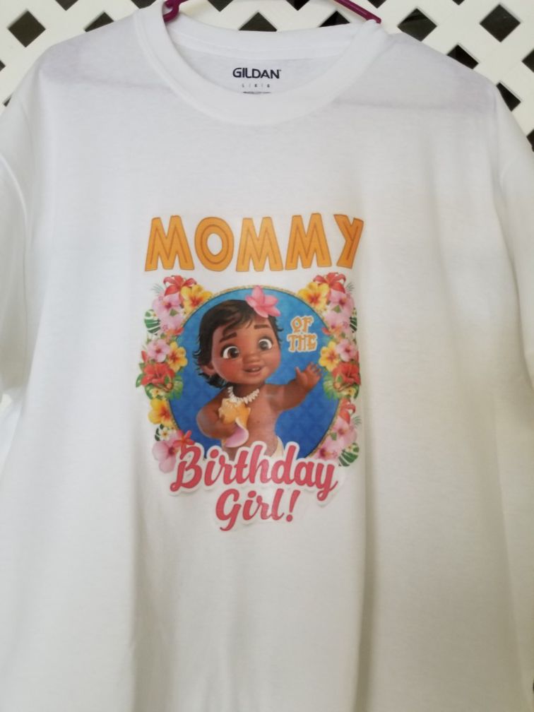 Baby Moana Family shirts for Mom and Dad- Moana Birthday shirts