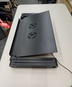 Black Laptop Cooling Pad with Dual Fans
