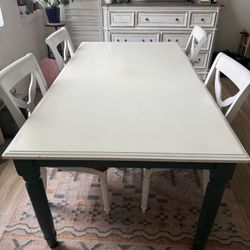Large Countryside Dining Table With Chairs 
