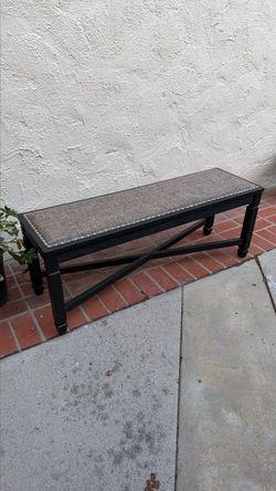 Upholstered Bench with Nailhead Trim