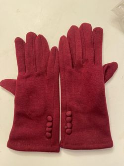 Cranberry ML Winter Commuter Gloves, Touchscreen & Texting w/Fleece Fur Lining